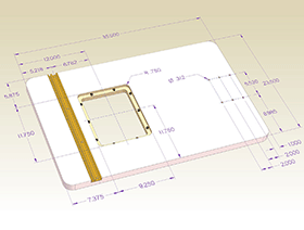 INCRA 24" x 36" Offset Router Table Top Dimensions